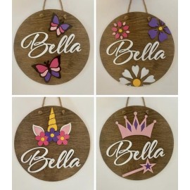 Personalised Kids Wooden Hanging Door Plaque